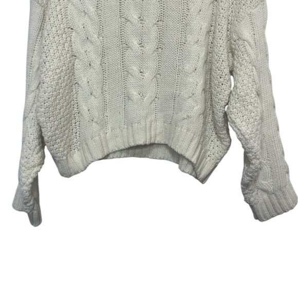 Ms Maggie Cable Knit Crewneck Sweater Womens XL Cream New WOT - Picture 4 of 7